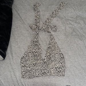 medium crop top, with ties